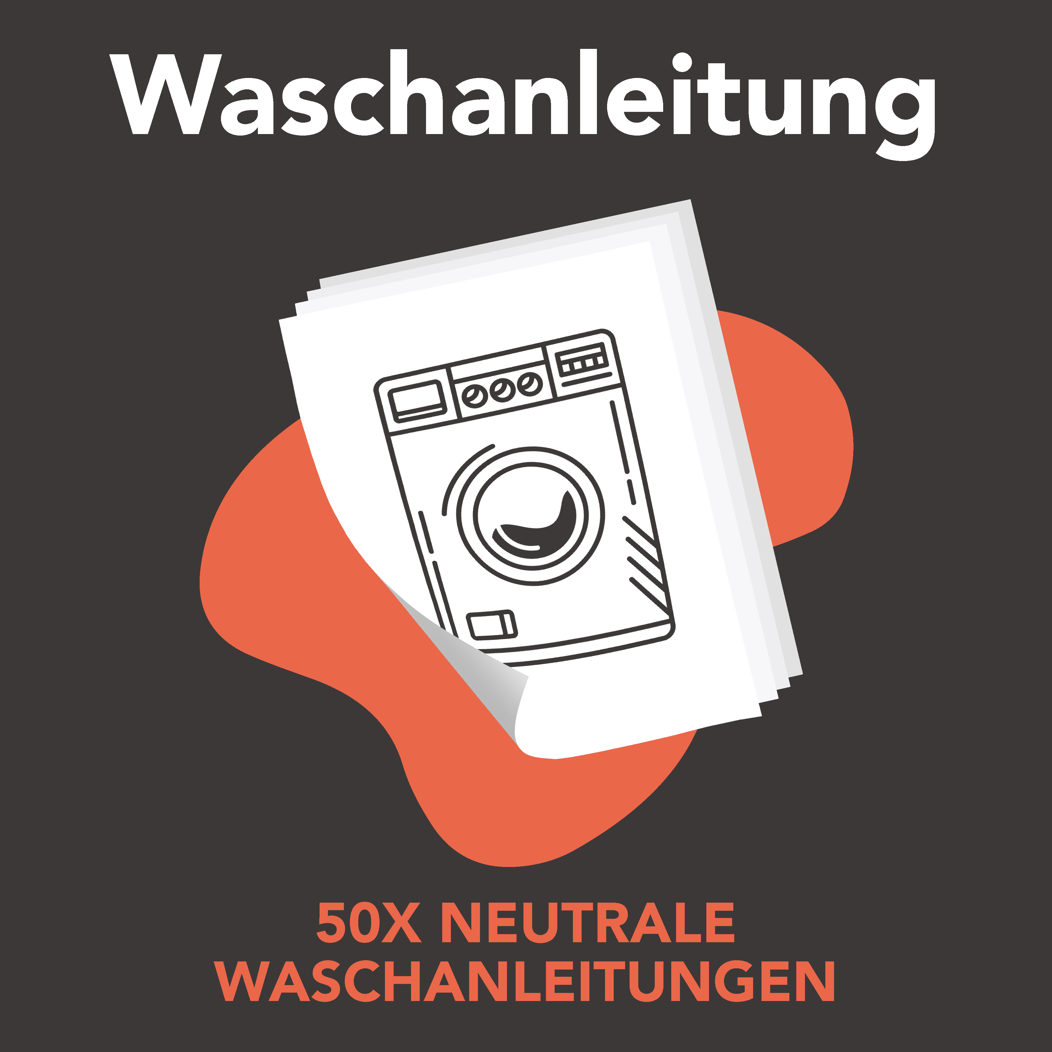 Waschanleitungen 50 Stück